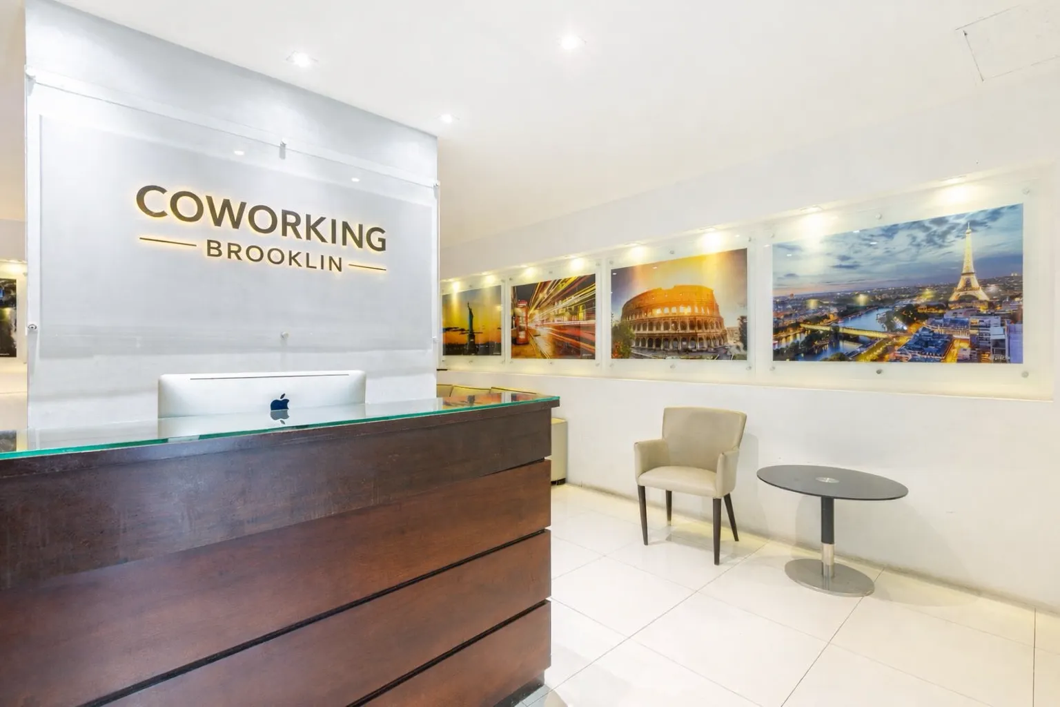 Recepção do Coworking Brooklin em São Paulo